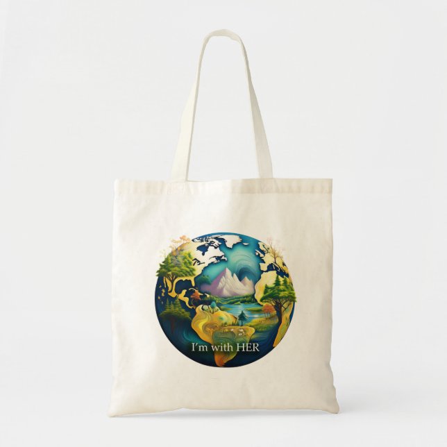 Tote Bolsa do Detentor da Terra - Carregar da Terra com (Frente)