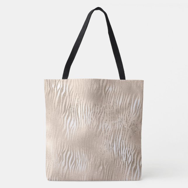 Tote Bolsa do Glitter Design Designer Dourado (Frente)