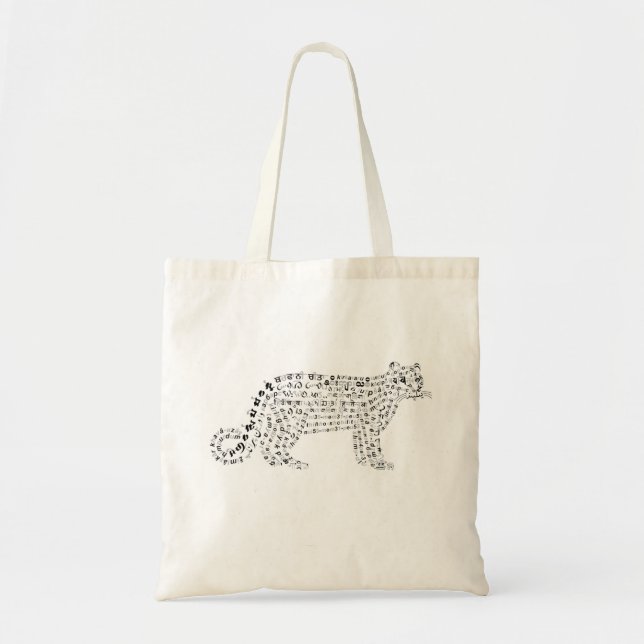 Tote Bolsa do Leopardo da Neve do Mundo (Frente)