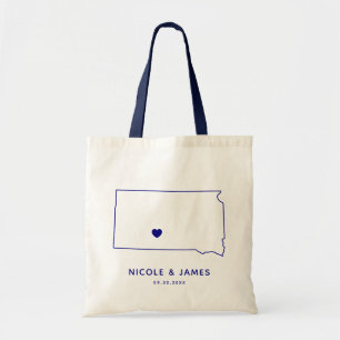 Tote Bolsa do Mapa de Boas-vindas do Dakota do Sul, Mar