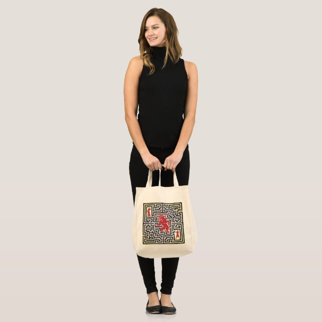 Tote Bolsa do Minotaur Labyrinth Grocery (Frente (modelo))