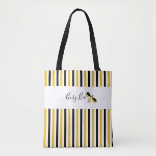 Tote Bolsa do Ombro de Stripes Verticais de Abelhas Ocu