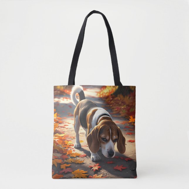 Tote Bolsa do Ombro do Beagle Elegante (Frente)