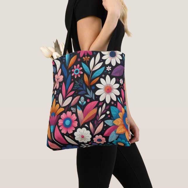 Tote BOLSA do Ombro do MIdnight Garden e Crossbody (Close Up)