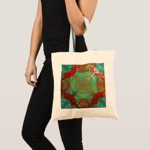 Tote Bolsa do Orçamento da Fusão Cromática Vermelha e V