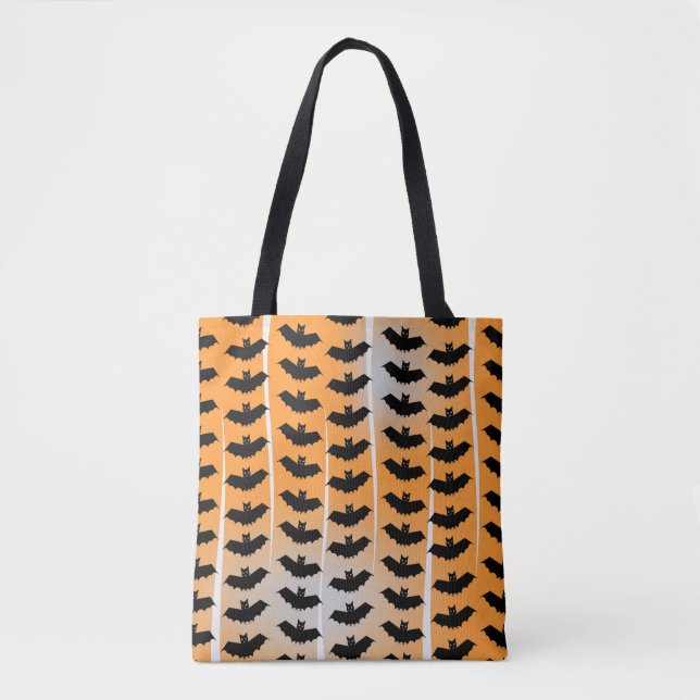 Tote Bolsa do padrão Halloween Bats (Frente)