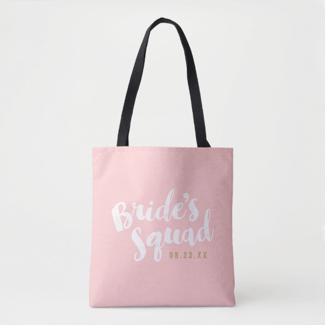 Tote Bolsa do partido personalizado de noiva esquadrão  (Frente)