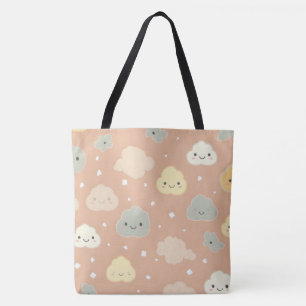 Tote Bolsa do Patterno de Nuvens Sleepover Bag