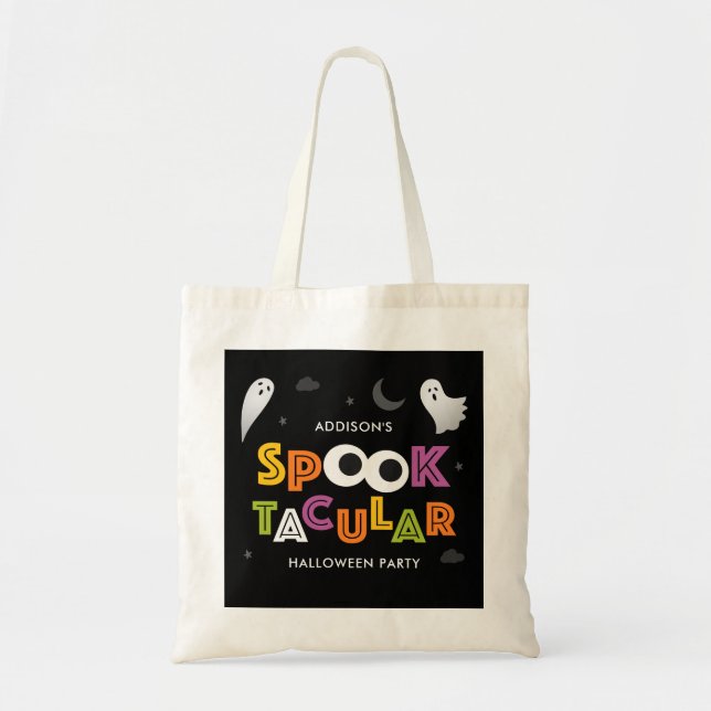 Tote Bolsa do Spooktacular Halloween Personalizado Trei (Frente)