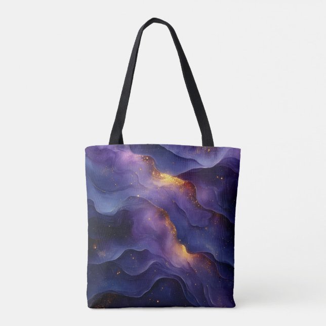 Tote Bolsa Dourada roxa (Verso)
