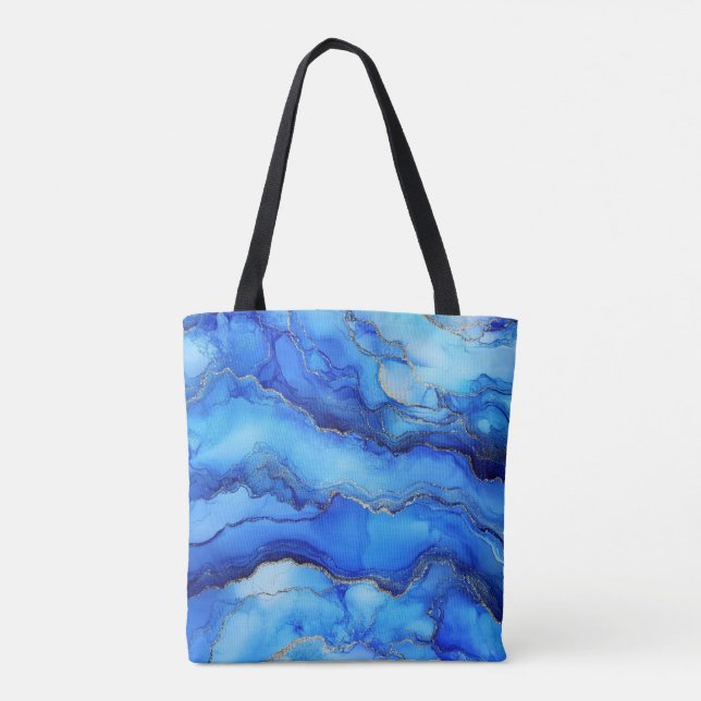 Tote Bolsa Dourado azul (Verso)