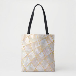 Tote Bolsa Elegância Pearl Grid
