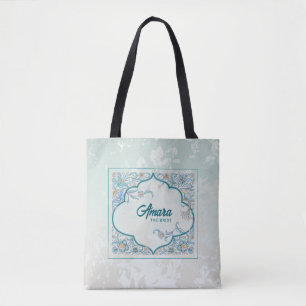 Tote Bolsa Elegante de Floral Arabesco