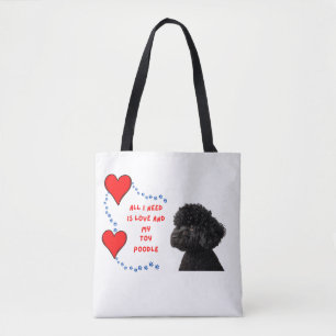 Tote Bolsa Elegante de Poodle Preto Brinquedo 💕🐾