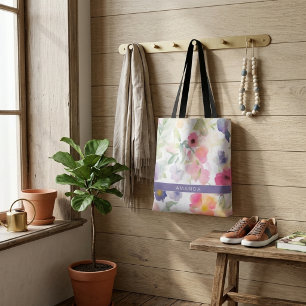 Tote Bolsa Elegante Floral Fofa Tendência Chic Estilosa