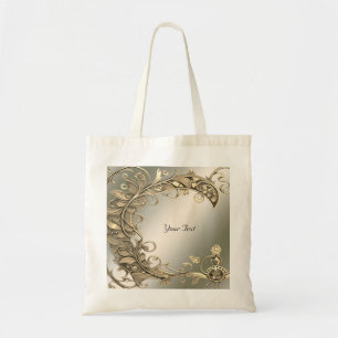 Tote Bolsa Elegante Moderna em Dourado Decorativa