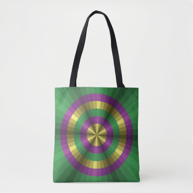 Tote Bolsa Estampada Ilusão de Mardi Gras (Frente)