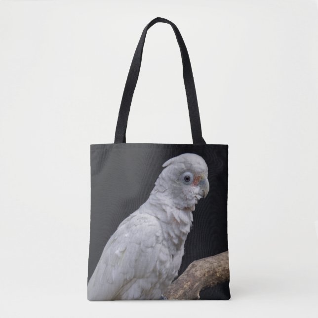 Tote Bolsa Estampada Total com Cacatua de Goffin (Frente)