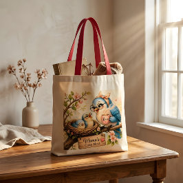 Tote Bolsa Família de Pássaros Aconchegante