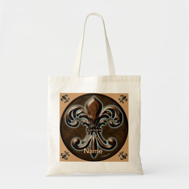 Tote Bolsa Fancy Fleur De Lis (Frente)