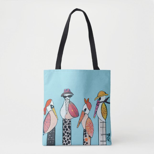 Tote Bolsa Feminina de Pelicano (Frente)