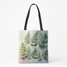 Bolsa Fern de Aquarela Botânica