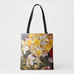 Tote Bolsa Floral Amarelo Branco