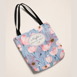 Tote Bolsa Floral de Suporte Emocional Personalizada