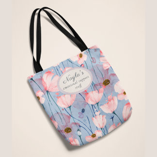 Tote Bolsa Floral de Suporte Emocional Personalizada