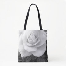 Bolsa Floral preto-e-branco