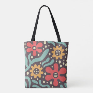 Tote Bolsa Floral Retro Groovy