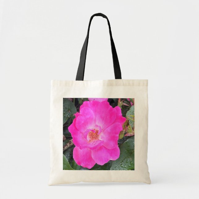 Tote bolsa Floral Roxo-Cinzento (Frente)