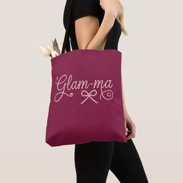 Tote Bolsa Glam-ma Pearl Script Avó (Close Up)