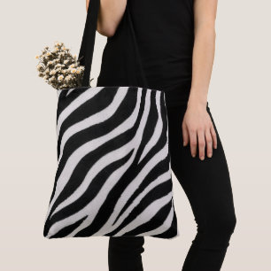 Tote Bolsa Grande com Estampa de Zebra para Uso Diário