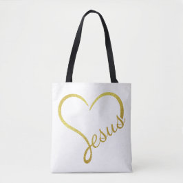 Tote Bolsa Grande de Ombro Jesus Amoroso