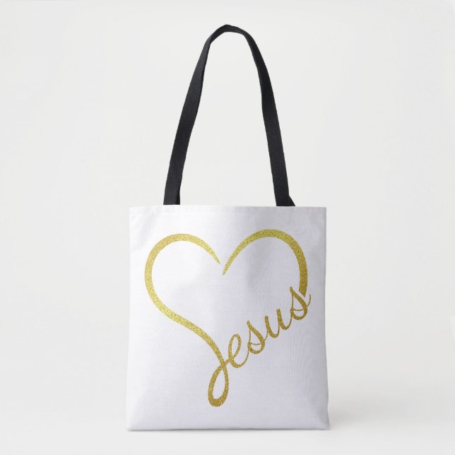 Tote Bolsa Grande de Ombro Jesus Amoroso (Frente)
