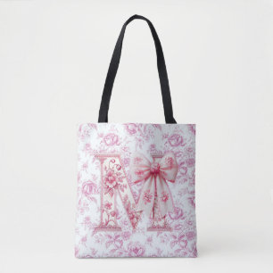 Tote Bolsa Grande de Ombro Rosa Claro Chinoiserie da Ma