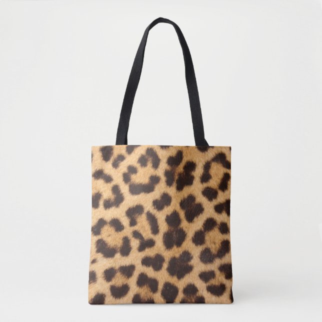 Tote Bolsa Grande Estampa Animal Impressão Leopardo (Frente)