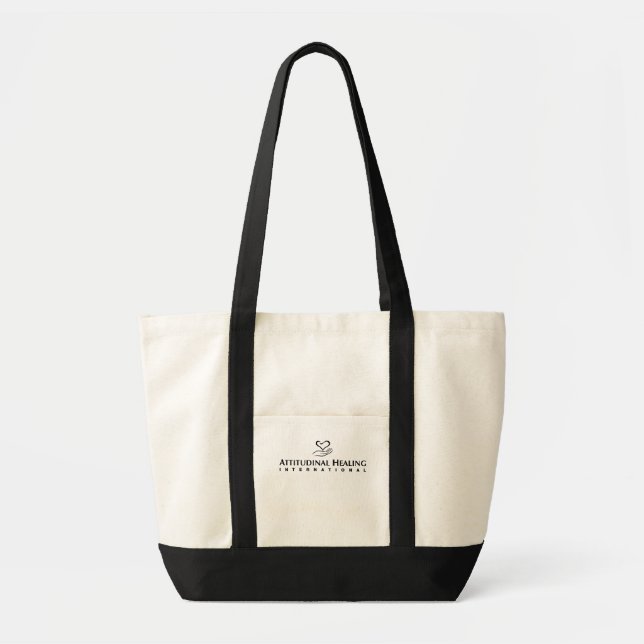 Tote Bolsa grande - Logotipo preto (Frente)