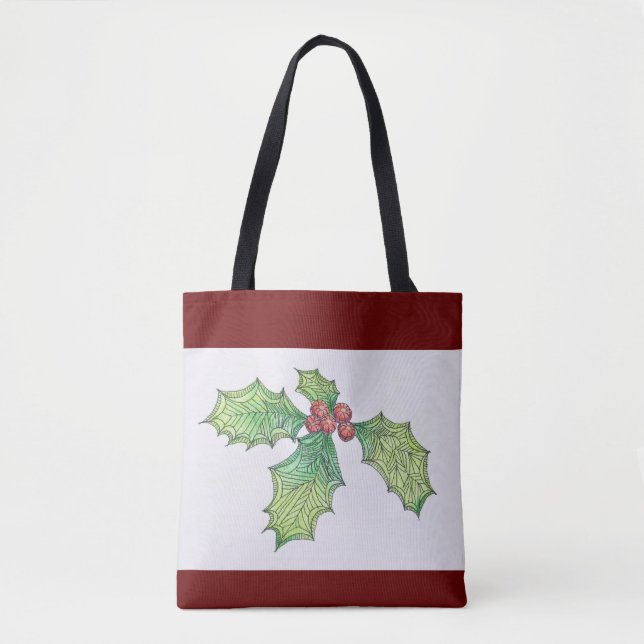 Tote Bolsa - Holly Jolly (Frente)