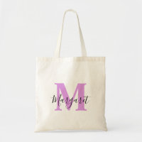 Bolsa Laranja Monograma Preto com Nome em Letra de