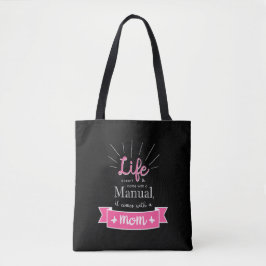 Tote Bolsa "Lousa" com uma Citação para Mamãe
