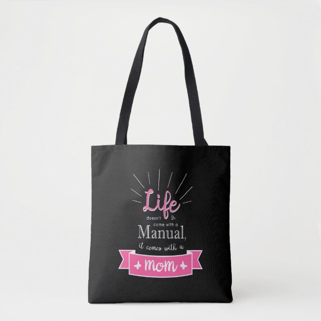 Tote Bolsa "Lousa" com uma Citação para Mamãe (Frente)