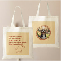 Bolsa Mãe de Bernedoodle Personalizada com Foto do
