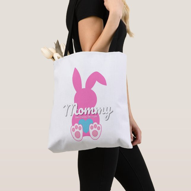 Tote Bolsa Mamãe Bunny All-Over-Impressão - Páscoa Fami (Close Up)