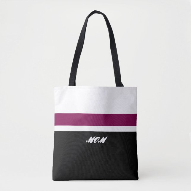 Tote Bolsa Maternidade Listrada Moderna (Frente)