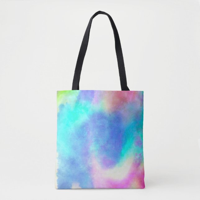 Tote Bolsa moderna azul fabulosa abstrata tendência (Frente)