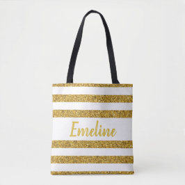 Tote Bolsa Monogram Gold Stripe