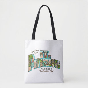 Tote Bolsa ombro cartão postal St Petersburg FL