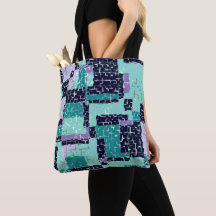 Bolsa ou Saco Cruzado Com Verde e Roxo